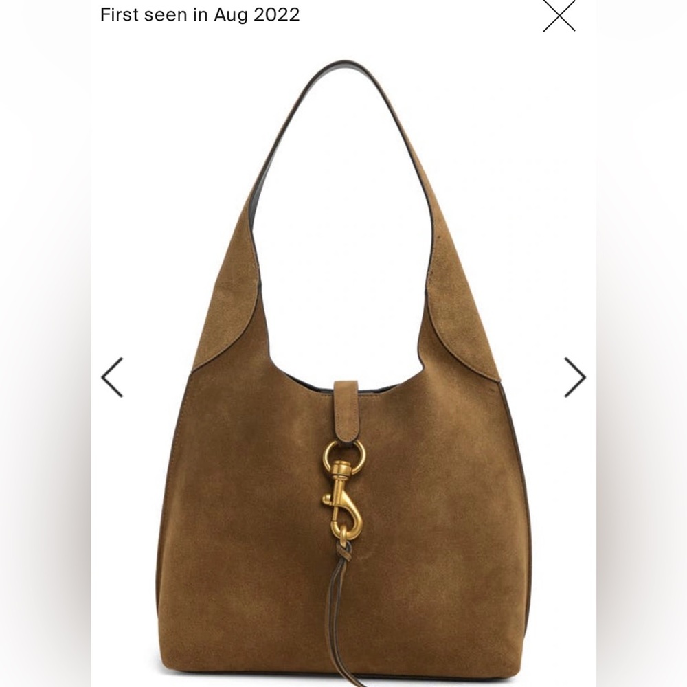 Rebecca Minkoff brown suede hobo style hand bag